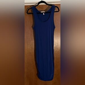 Victoria's Secret Sleeveless Ruched Sheath Blue Dress ~ Size M